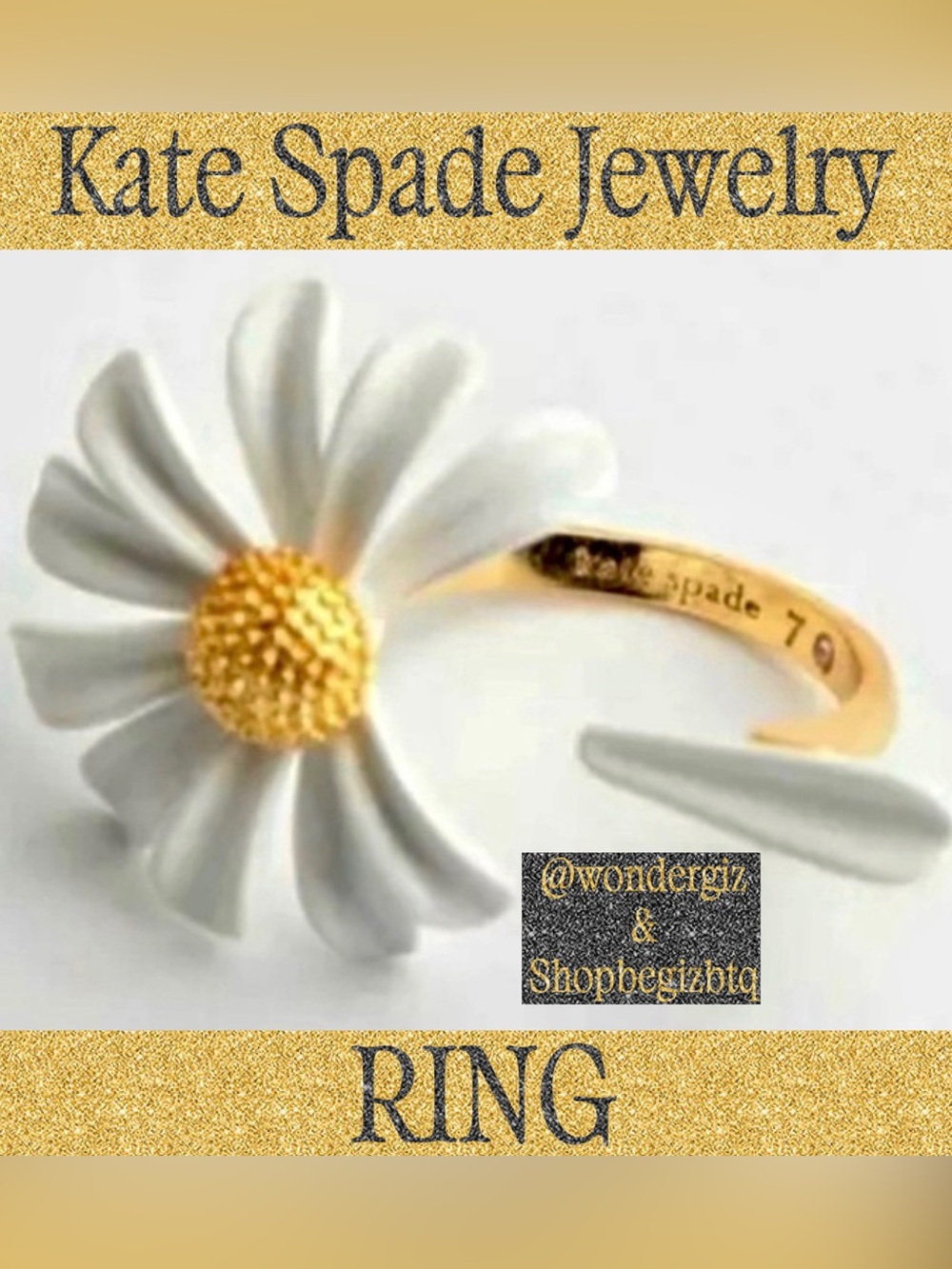 Authentic Into the bloom Ring by Kate Spade Ring Size 7